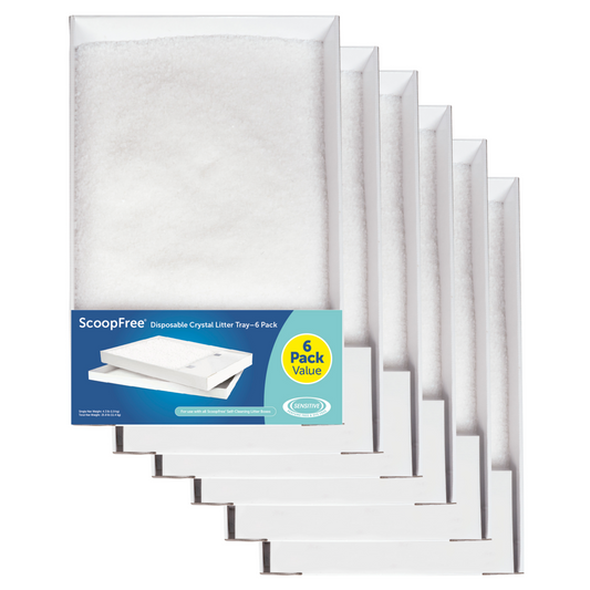 Disposable Litter Tray - ScoopFree® Fragrance-Free Crystal 6-Pack