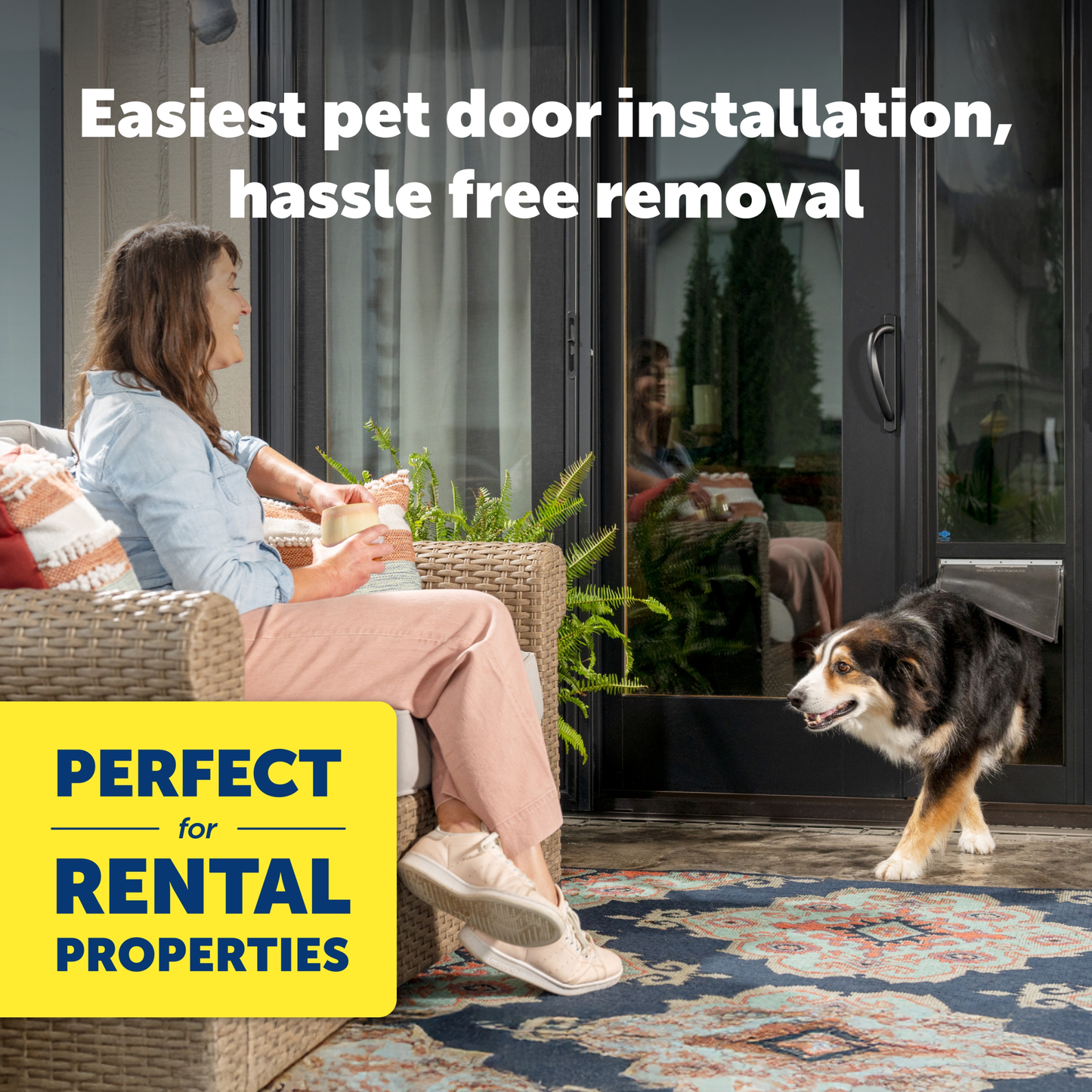 Sliding Glass Pet Door, 1 Piece - 81 in