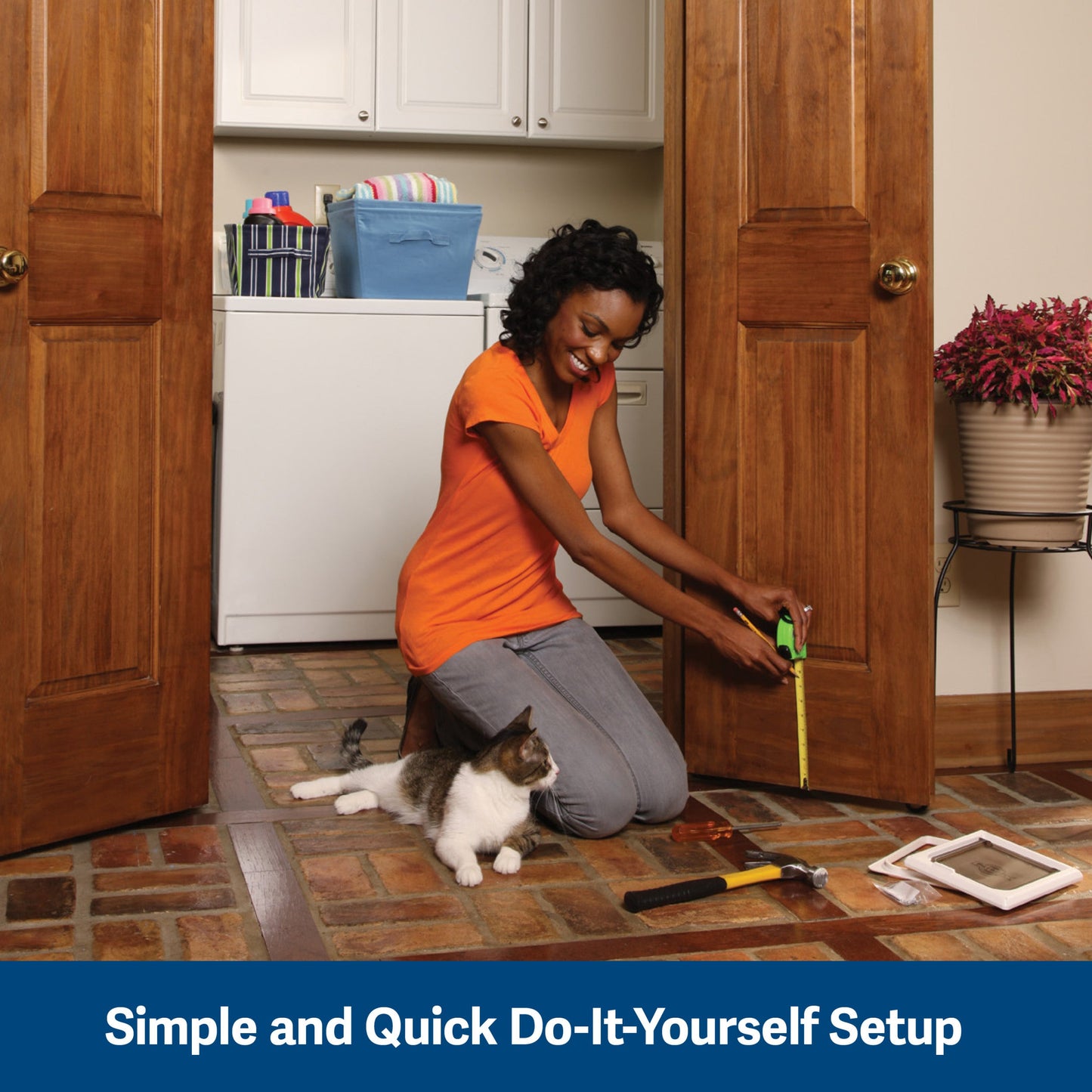 4-Way Interior Locking Cat Door