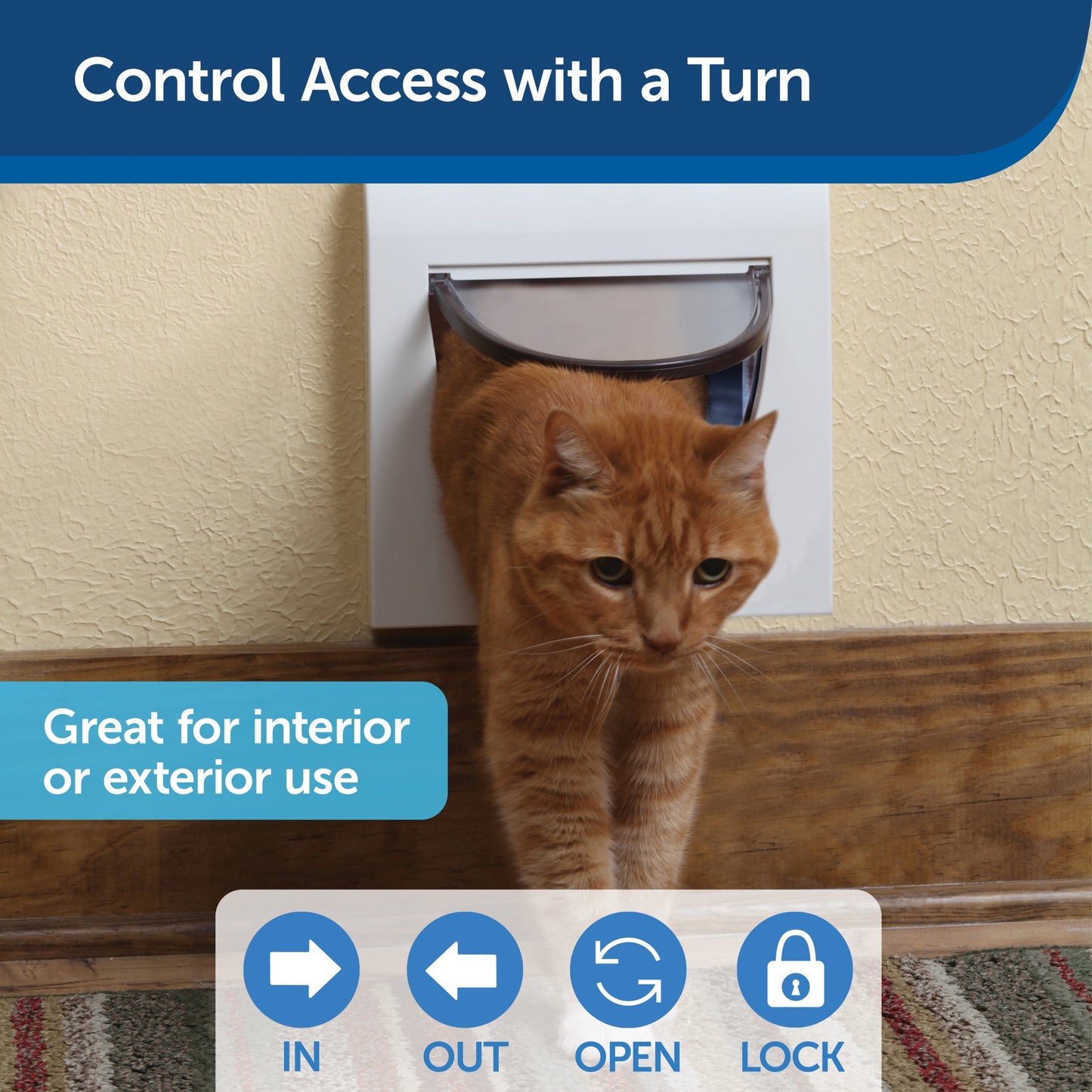 4-Way Locking Cat Flap