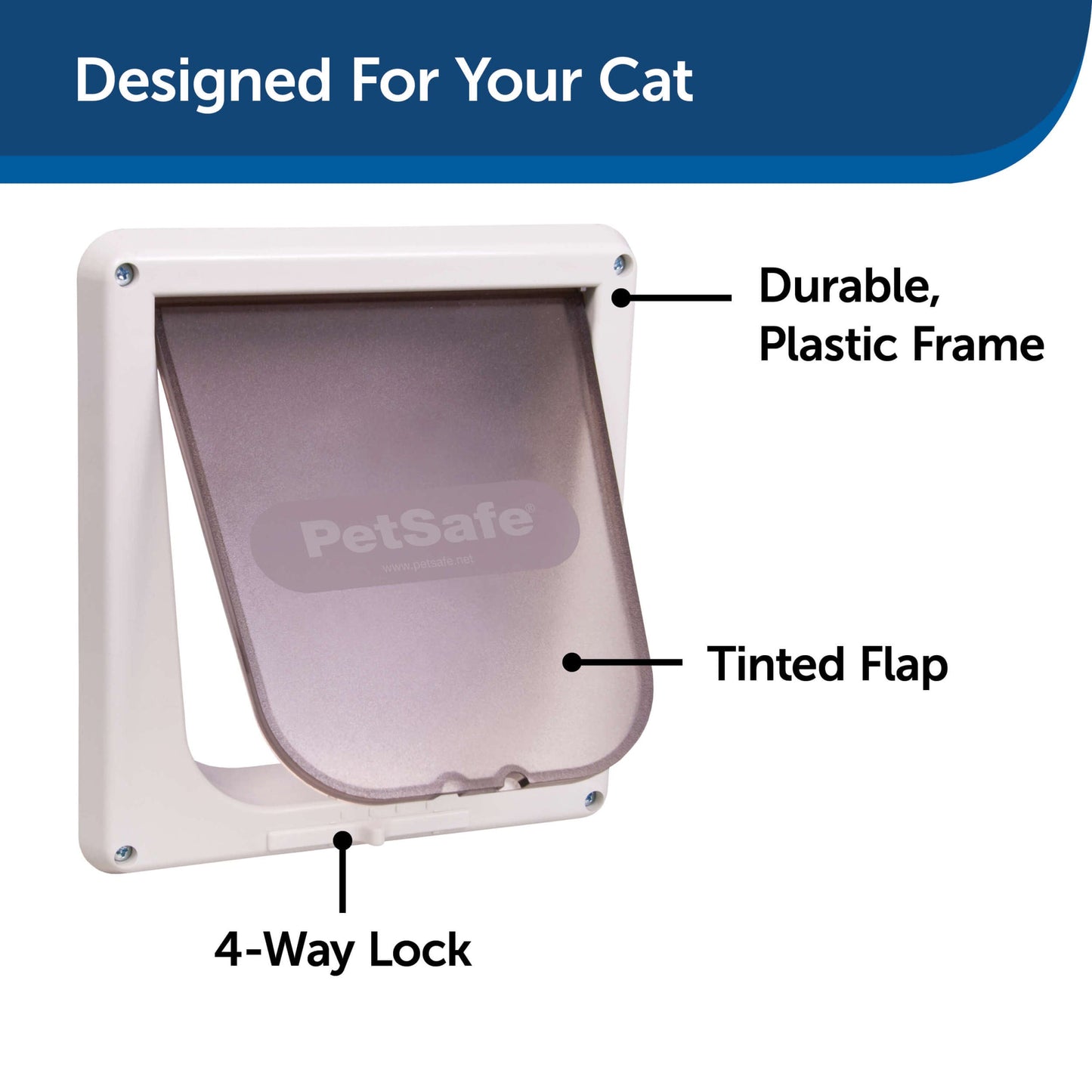 4-Way Interior Locking Cat Door