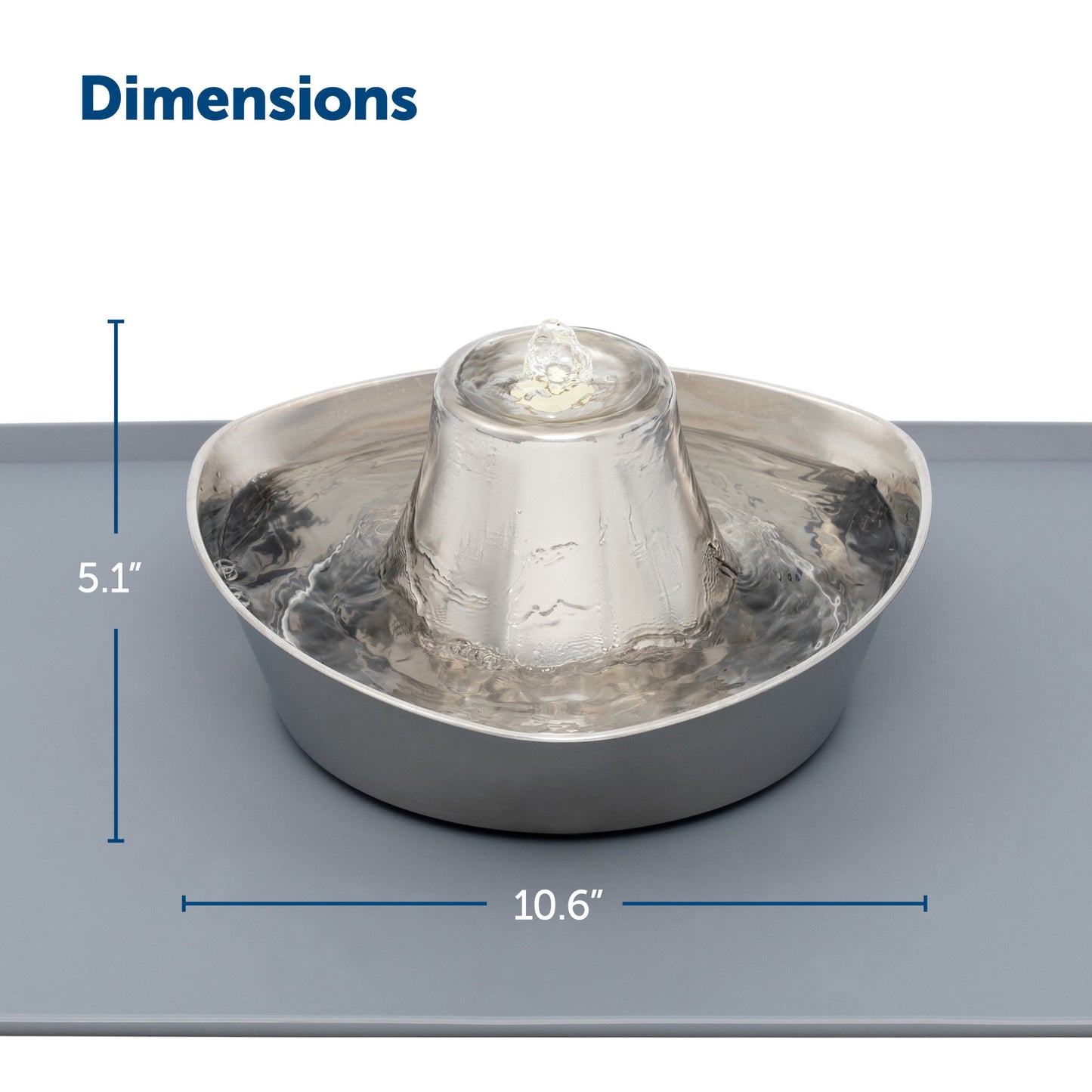 Seaside Stainless Pet Fountain