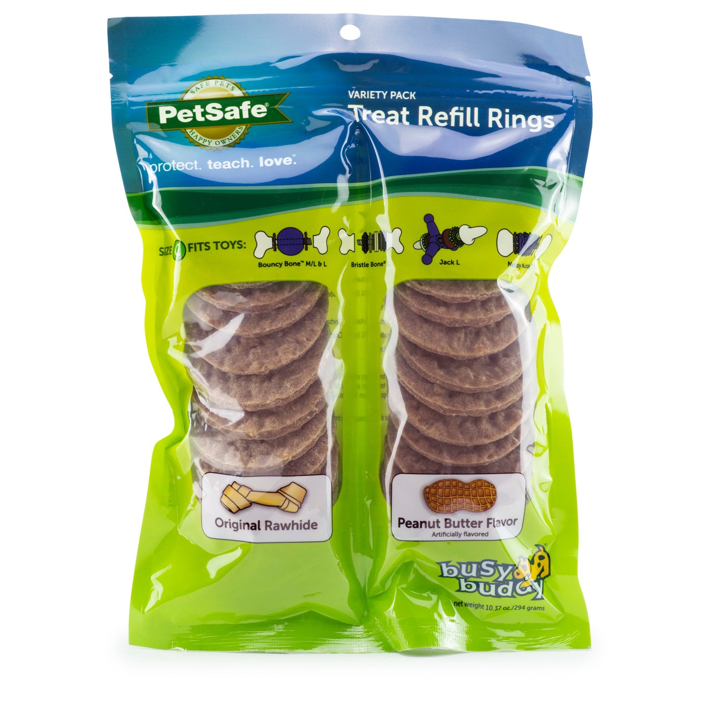 Busy Buddy® Rawhide Treat Rings, Variety Pack, 24 Count