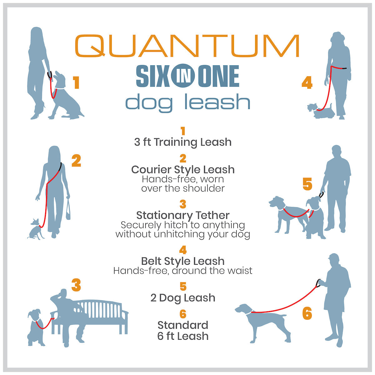 Quantum 6-in-1 Dog Leash