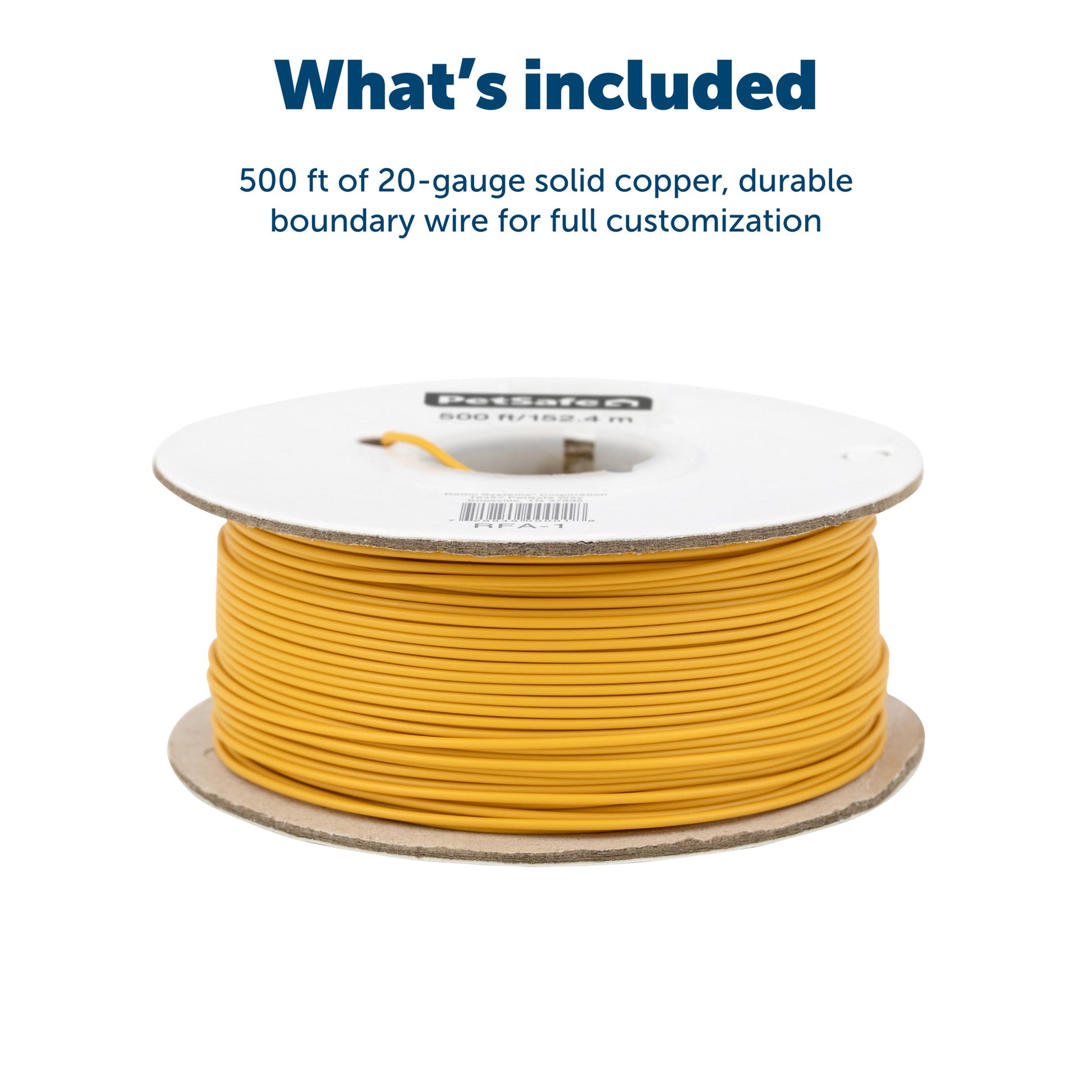 What is included you get 500 feet of 20 gauge durable solid copper boundary wire for full customization