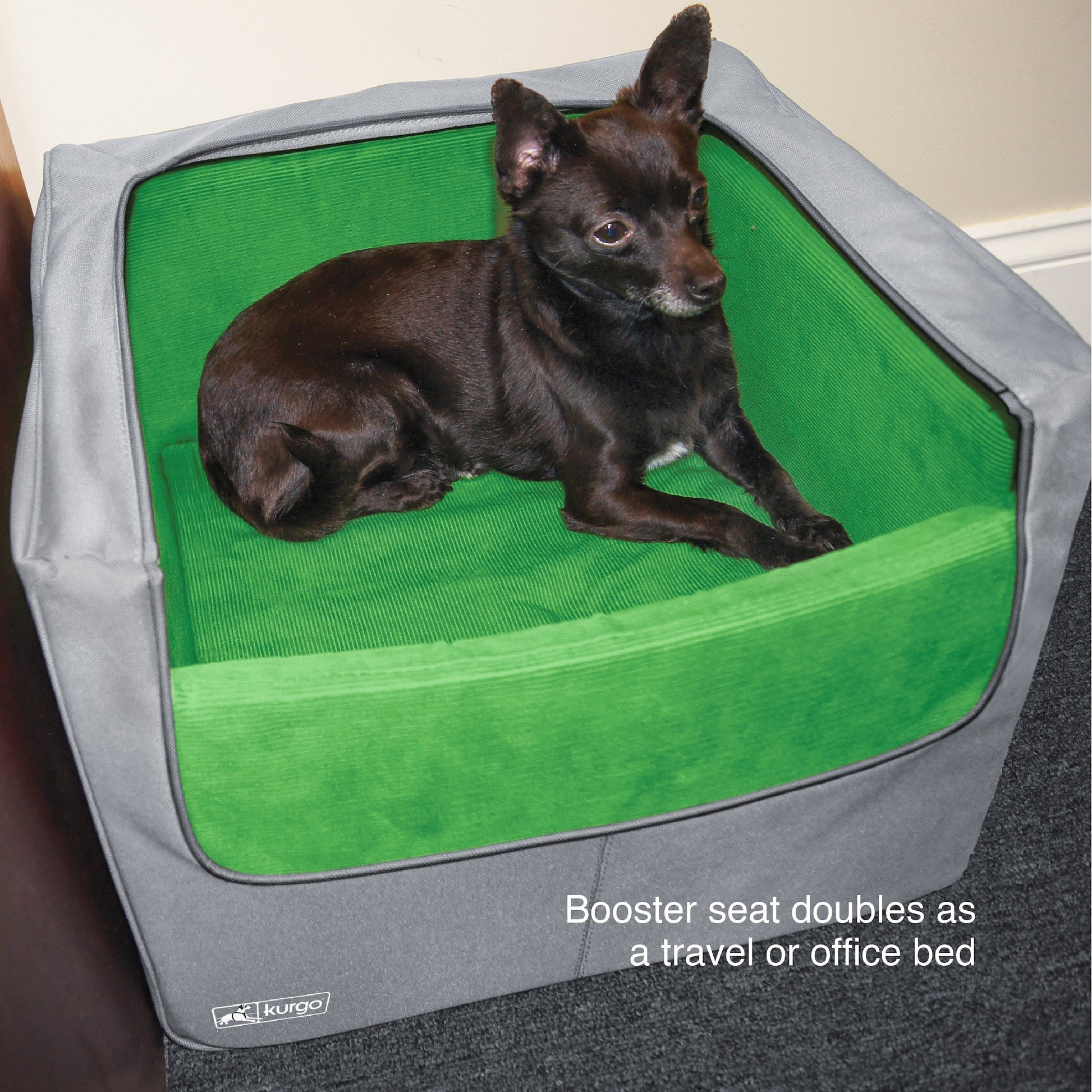 The Rear Seat Booster doubles as a travel or office bed.