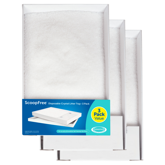 Disposable Litter Tray - ScoopFree® Fragrance-Free Crystal 3-Pack