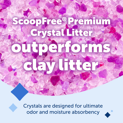 Crystal Cat Litter - ScoopFree® Premium Lavender Litter 8 lb