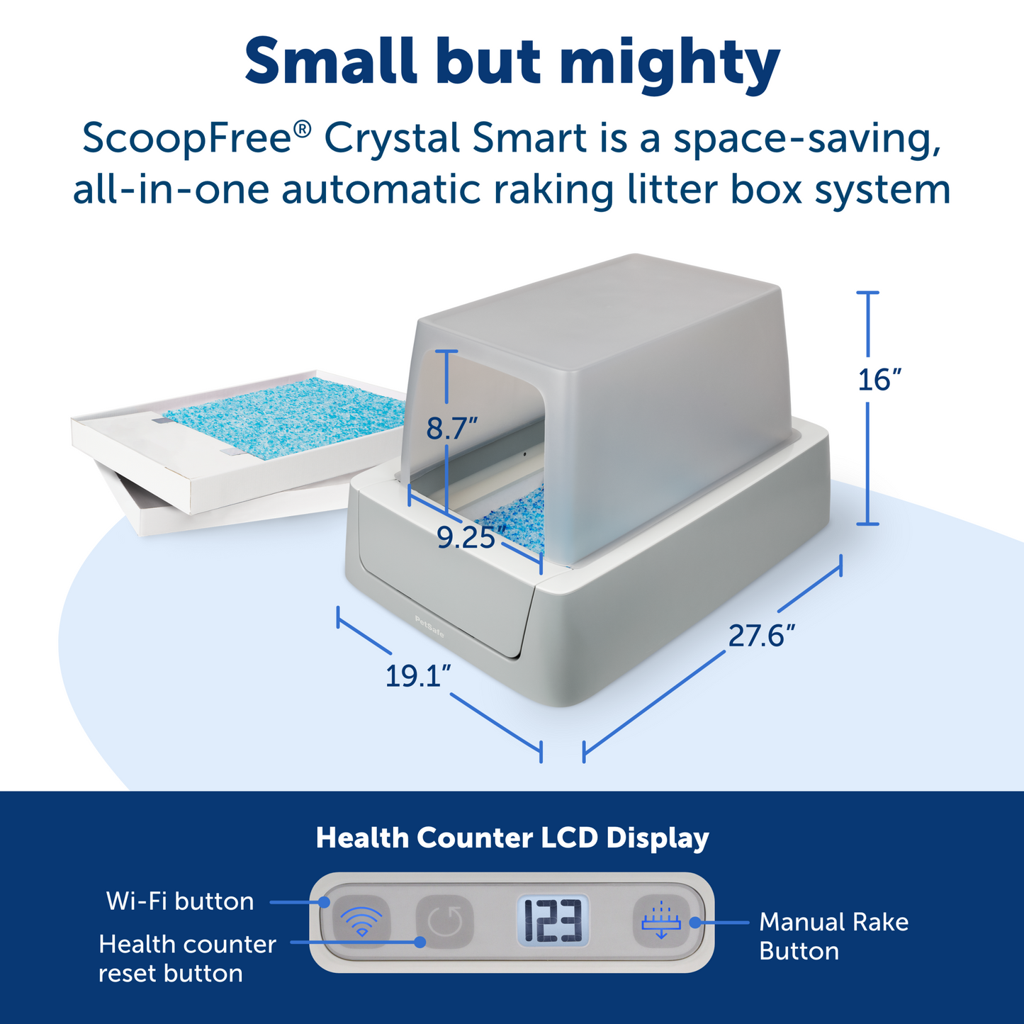 Smart Self-Cleaning Litter Box - ScoopFree® Crystal Smart