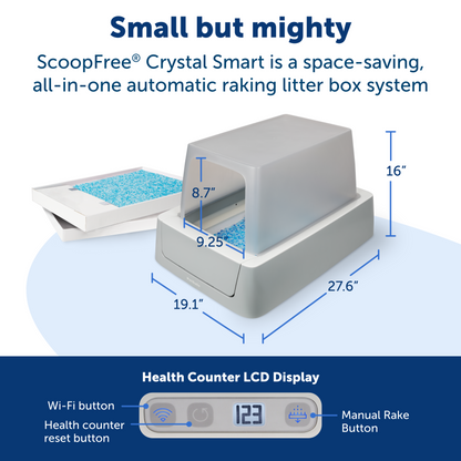Smart Self-Cleaning Litter Box - ScoopFree® Crystal Smart