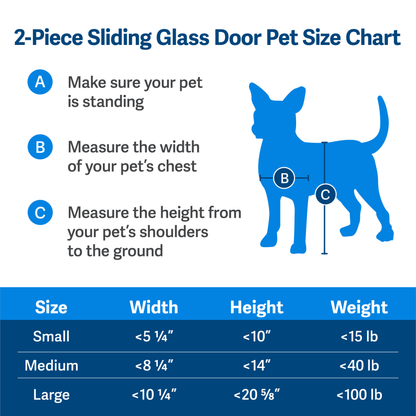 Sliding Glass Pet Door, 2 Piece