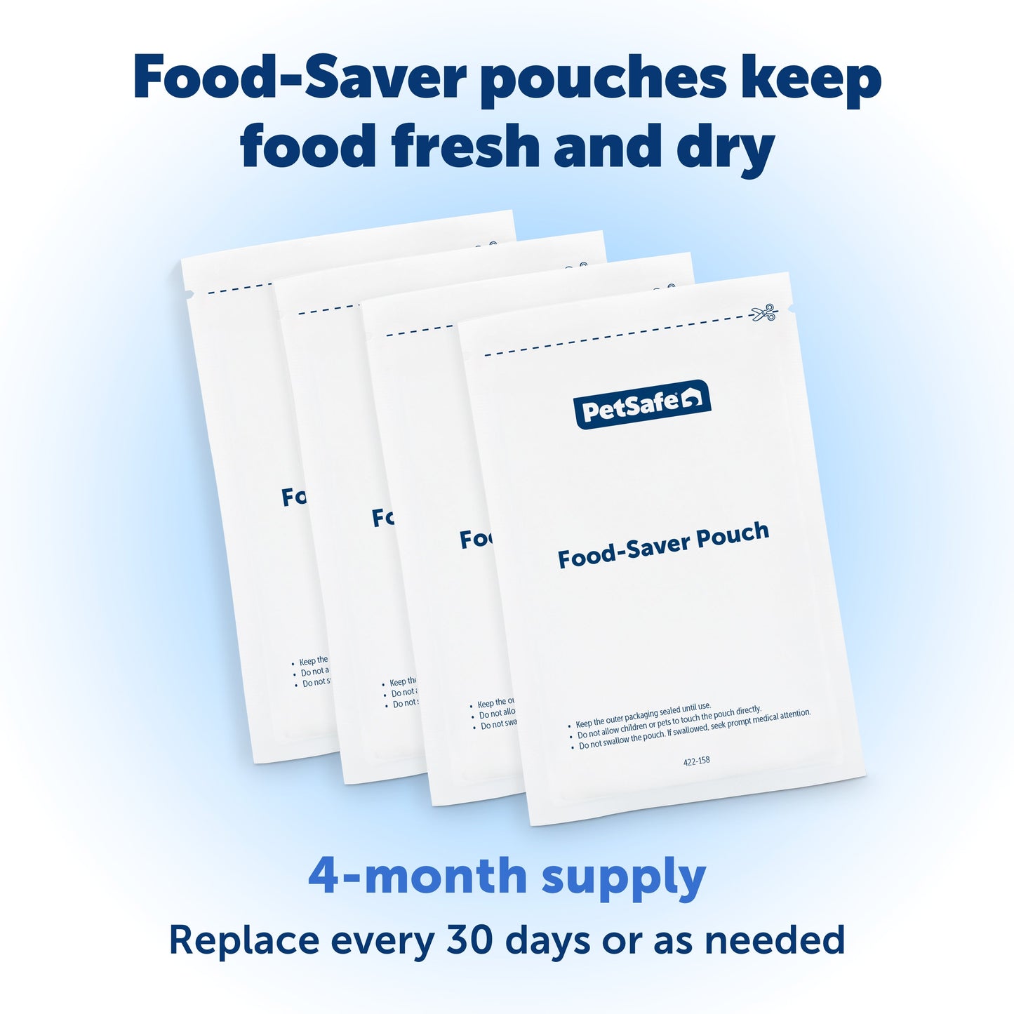 Food-Saver Pouches for FlexFeed Automatic Pet Feeder, 4pk