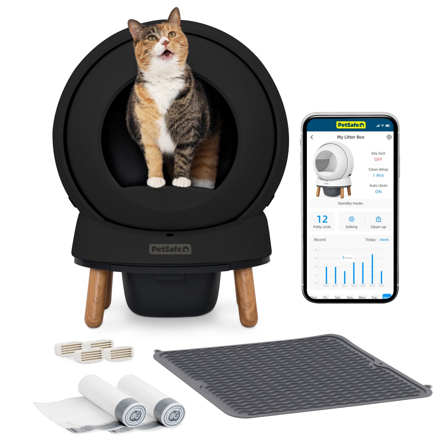 Smart Cat Litter Box Bundle - ScoopFree® SmartSpin™