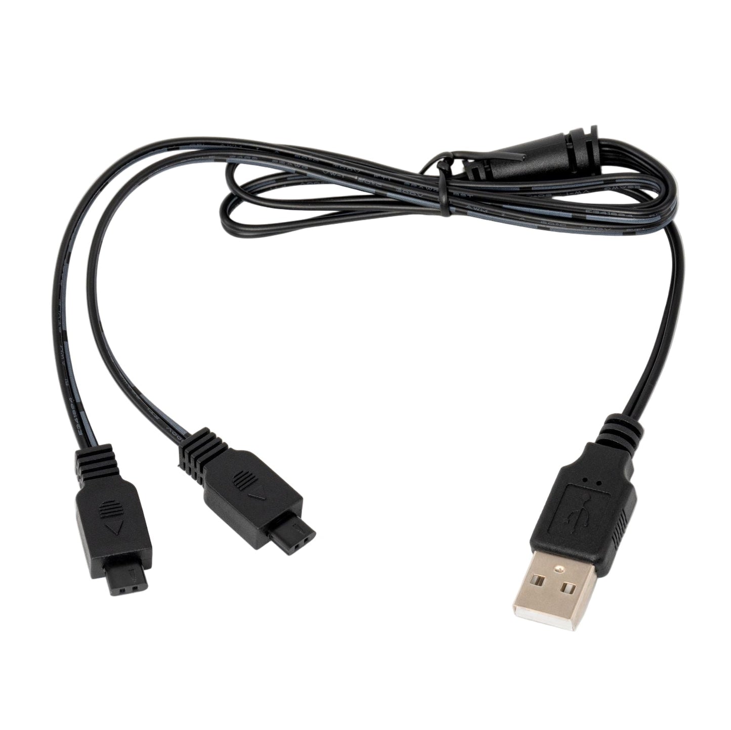 Two USB cables with different connectors on a white background