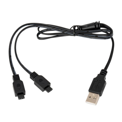 Two USB cables with different connectors on a white background