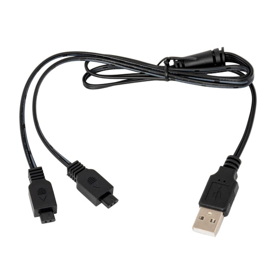 Two USB cables with different connectors on a white background