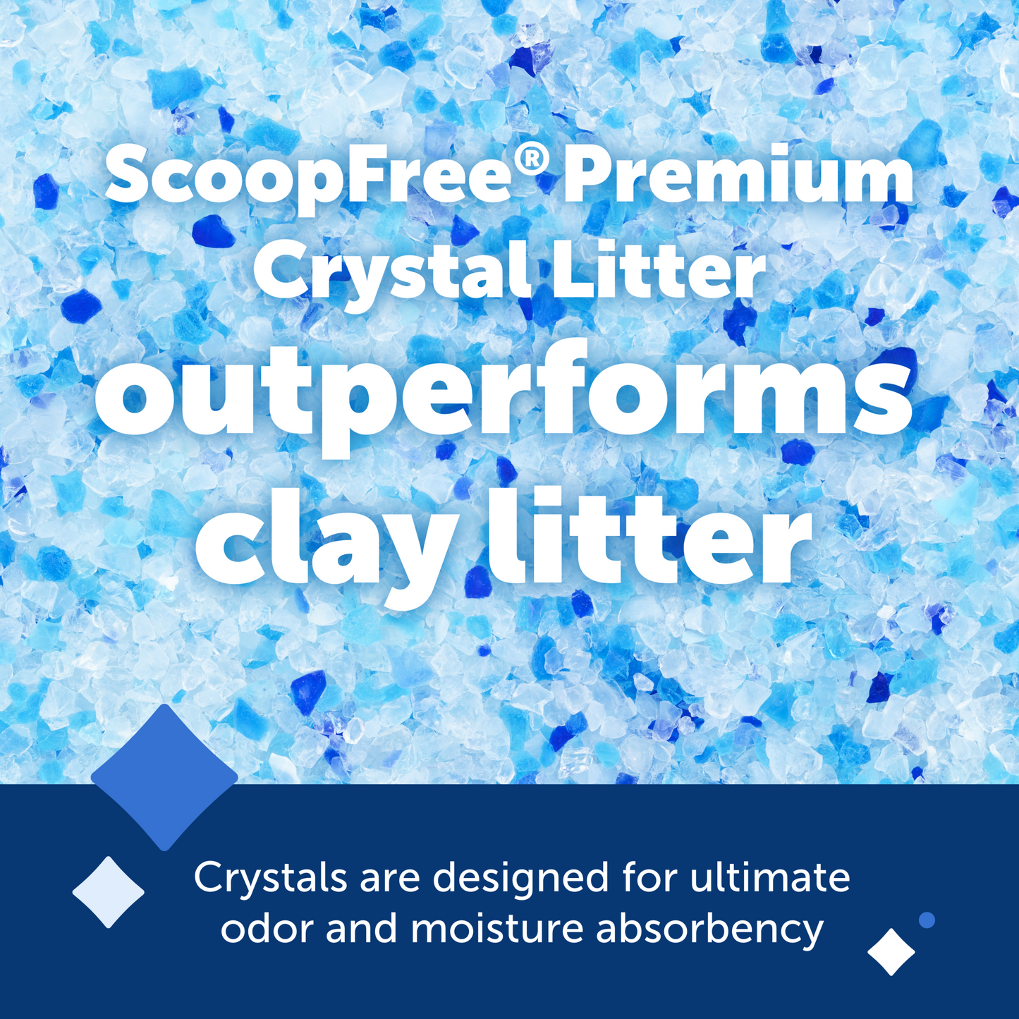 ScoopFree® Premium Crystal Litter, Blue, 2-Pack