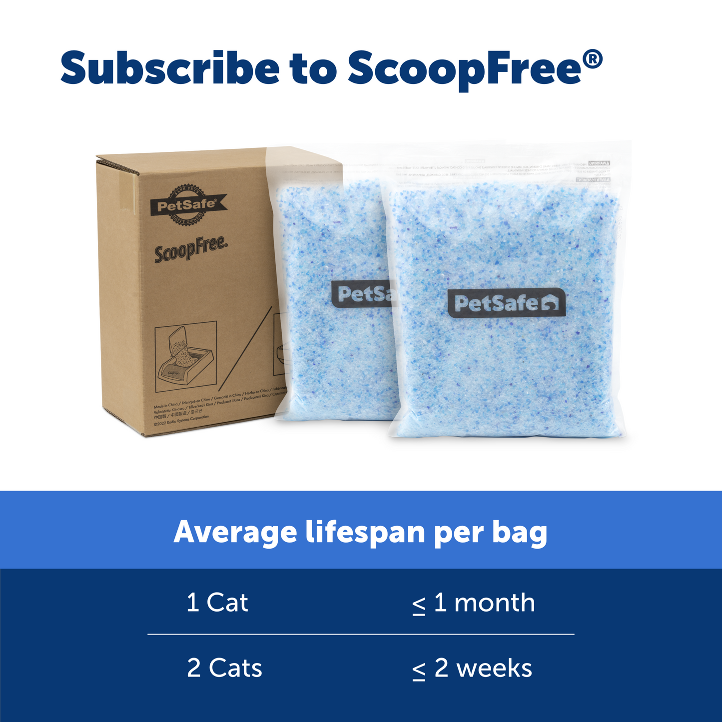 ScoopFree® Premium Crystal Litter, Blue, 2-Pack