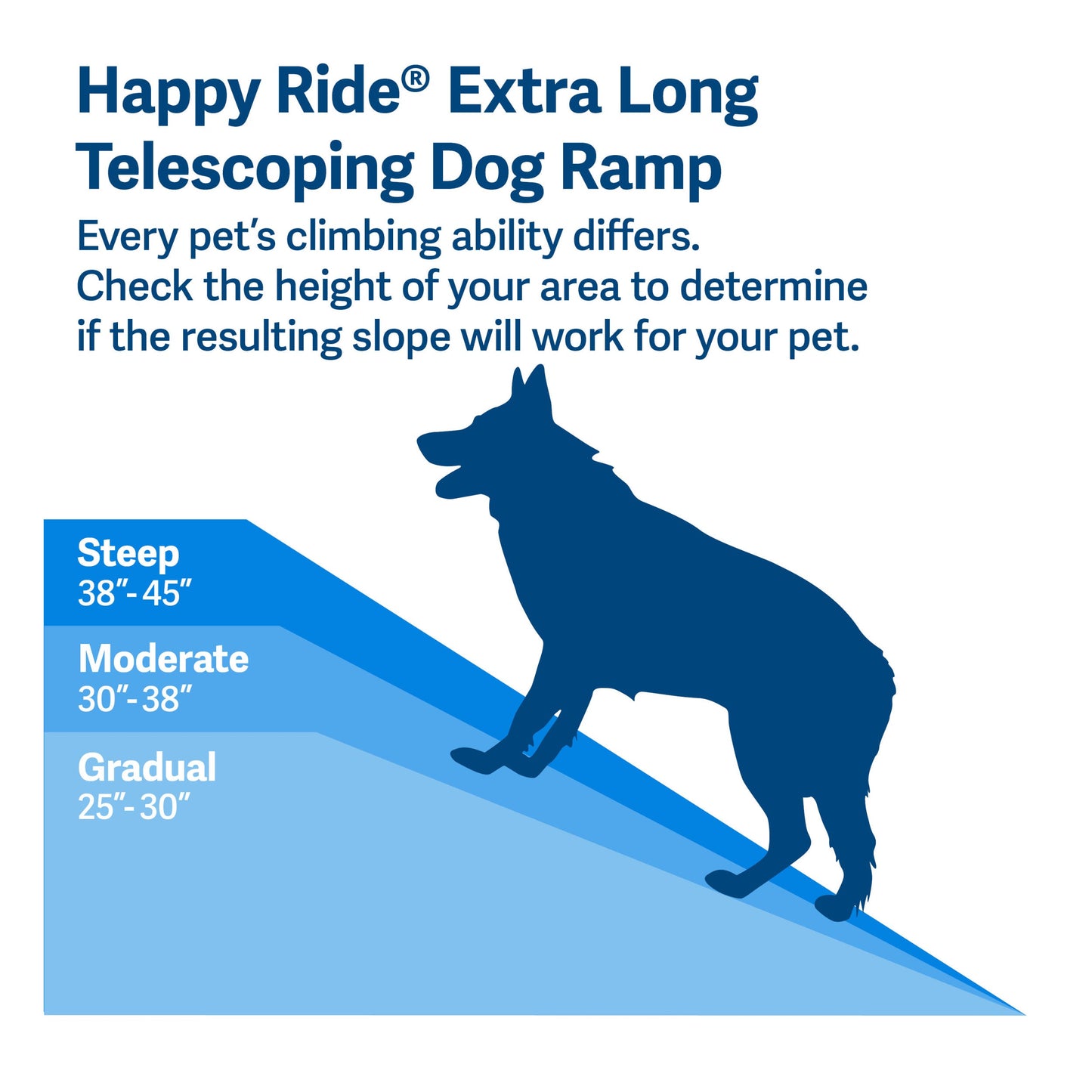 Happy Ride® Extra Long Telescoping Dog Ramp